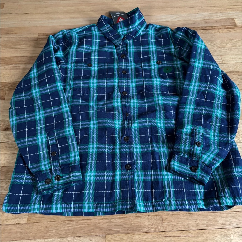 L.L. Bean Blue and Green Plaid Jacket